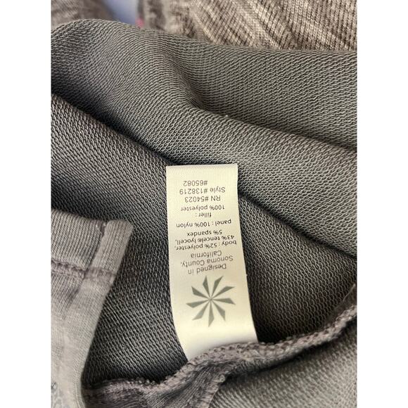 Athleta Quilted Pullover Sweatshirt - Charcoal Gray - Size XS - Picture 6 of 7